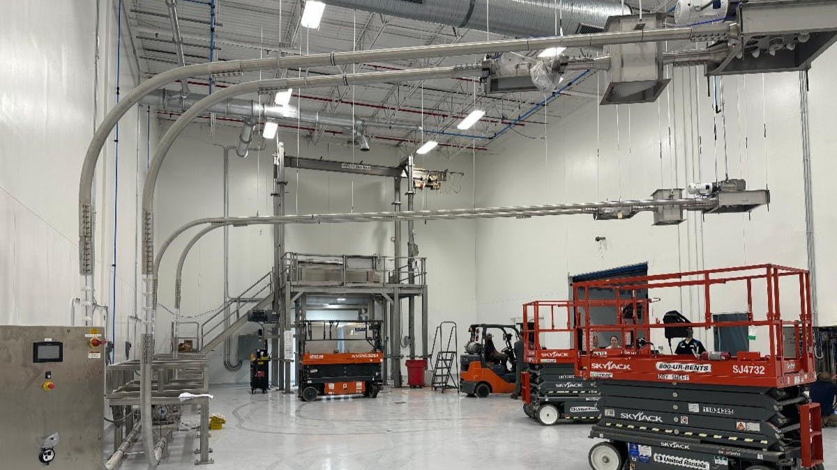 Tubular drag conveyor installation