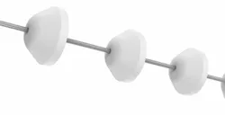 Cable and discs for a tubular drag conveyor