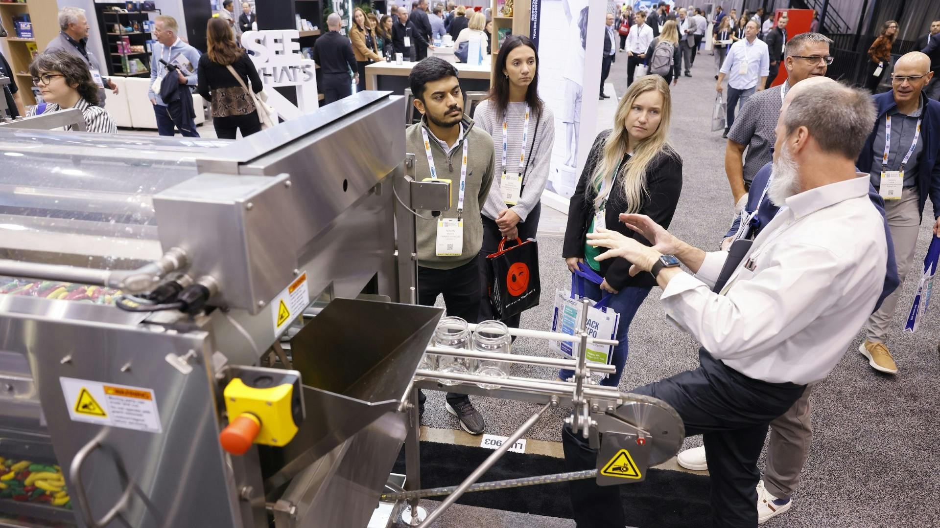 PACK EXPO attendees on show floor