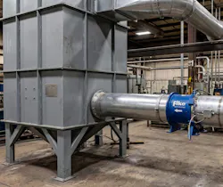 Flow-actuated isolation flap valve on duct