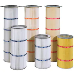 Cartridge dust collector filters