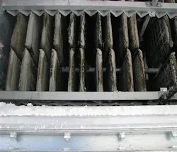 Burned filter elements in dust collector