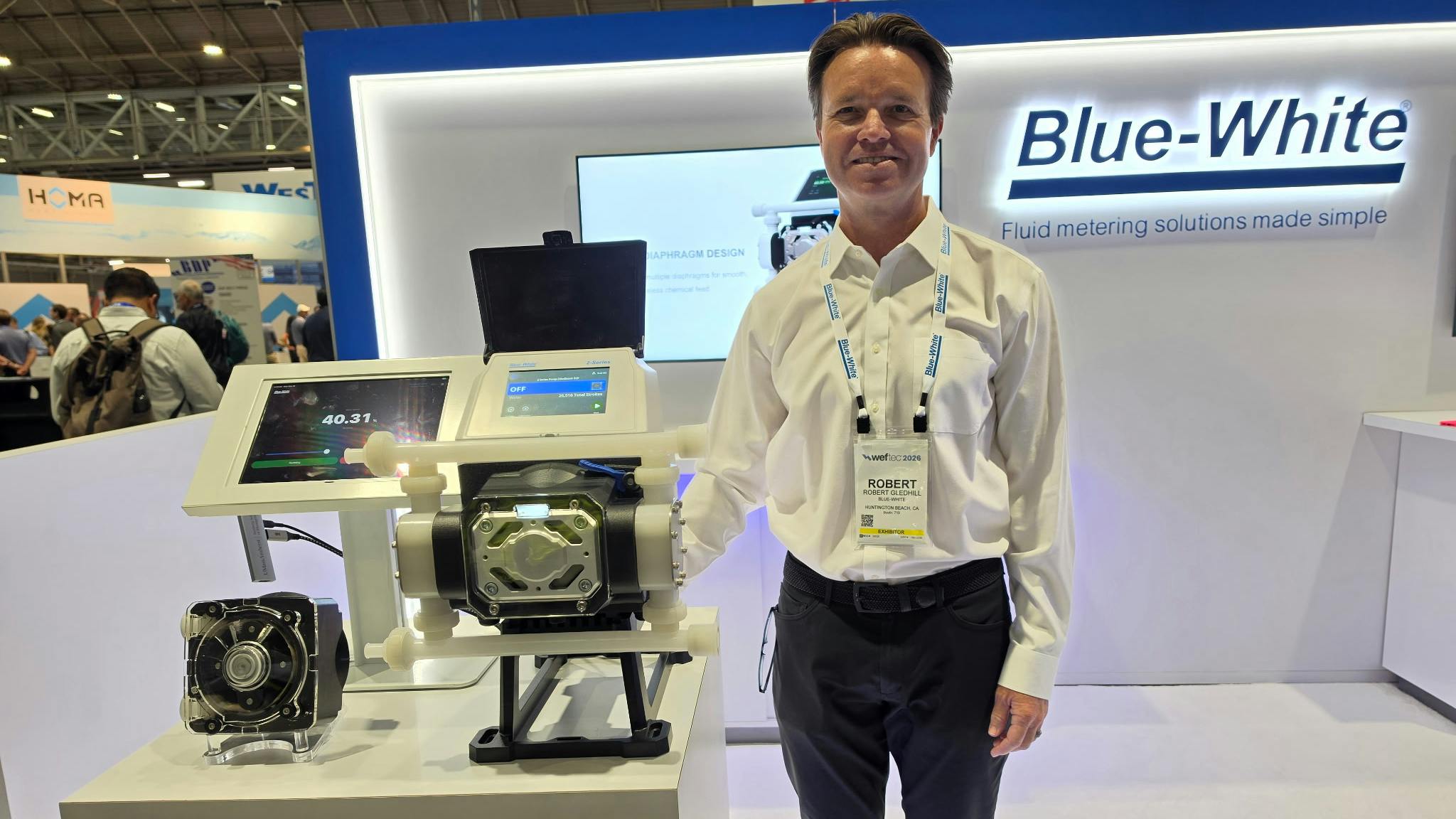 Blue-White booth at WEFTEC