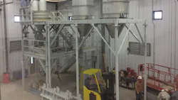 Conveying equipment being installed