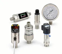 Figure 3: Pressure switches and transmitters are available in a variety of configurations, sizes and capabilities, and AutomationDirect offers a wide selection of instruments from ProSense, Endress+Hauser and other leading brands so users can obtain the best fit for their applications.