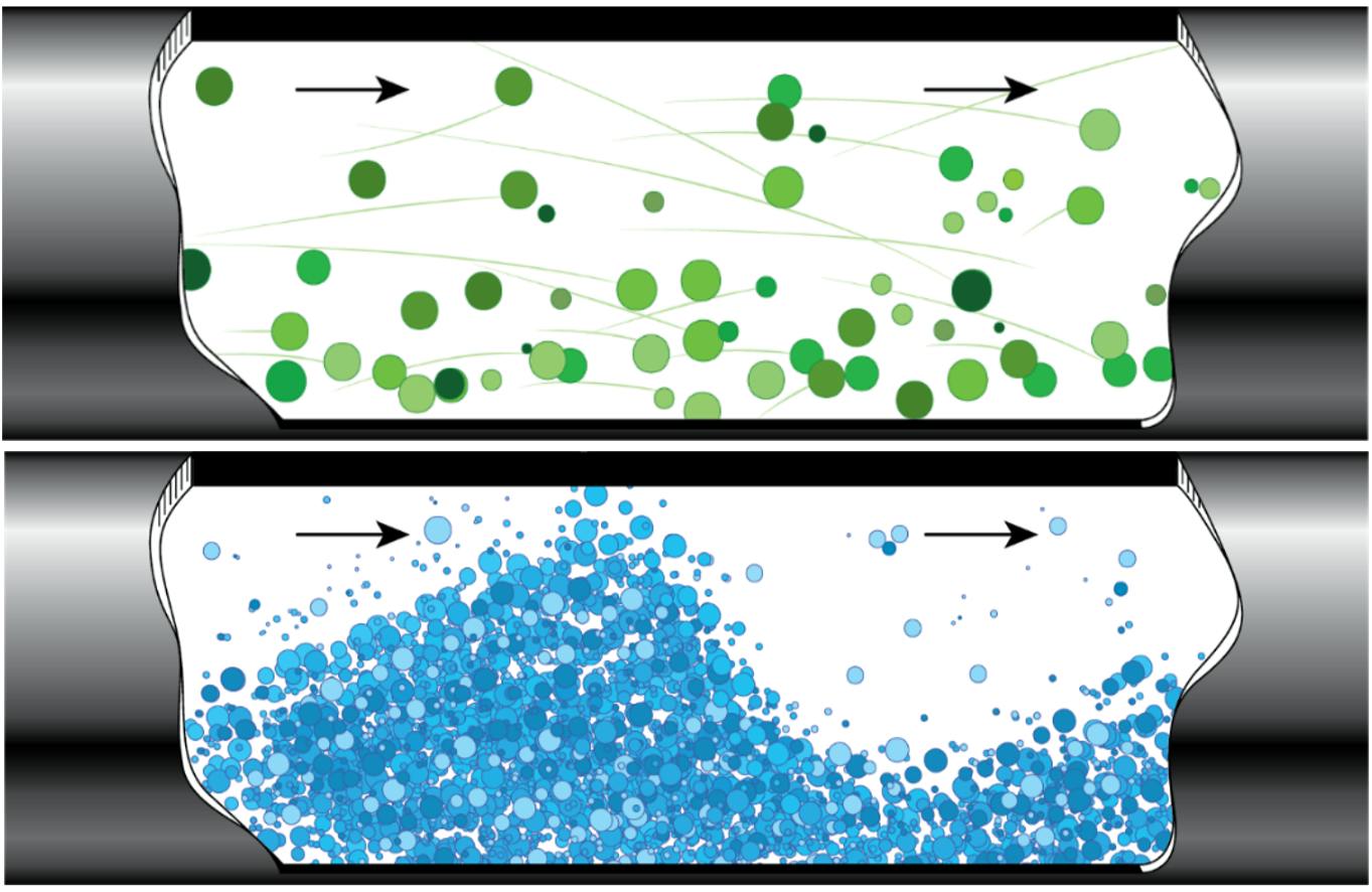Dilute- and dense-phase conveying