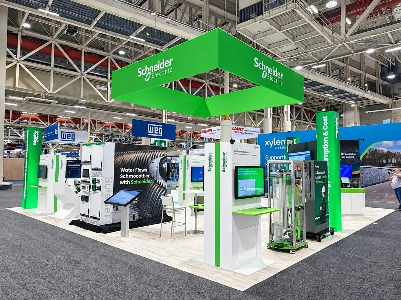 The Schneider Electric booth at PACK EXPO International 2026 in Chicago.