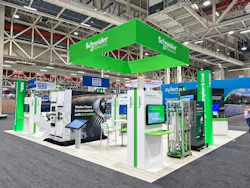 The Schneider Electric booth at PACK EXPO International 2026 in Chicago.