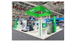 The Schneider Electric booth at PACK EXPO International 2026 in Chicago.