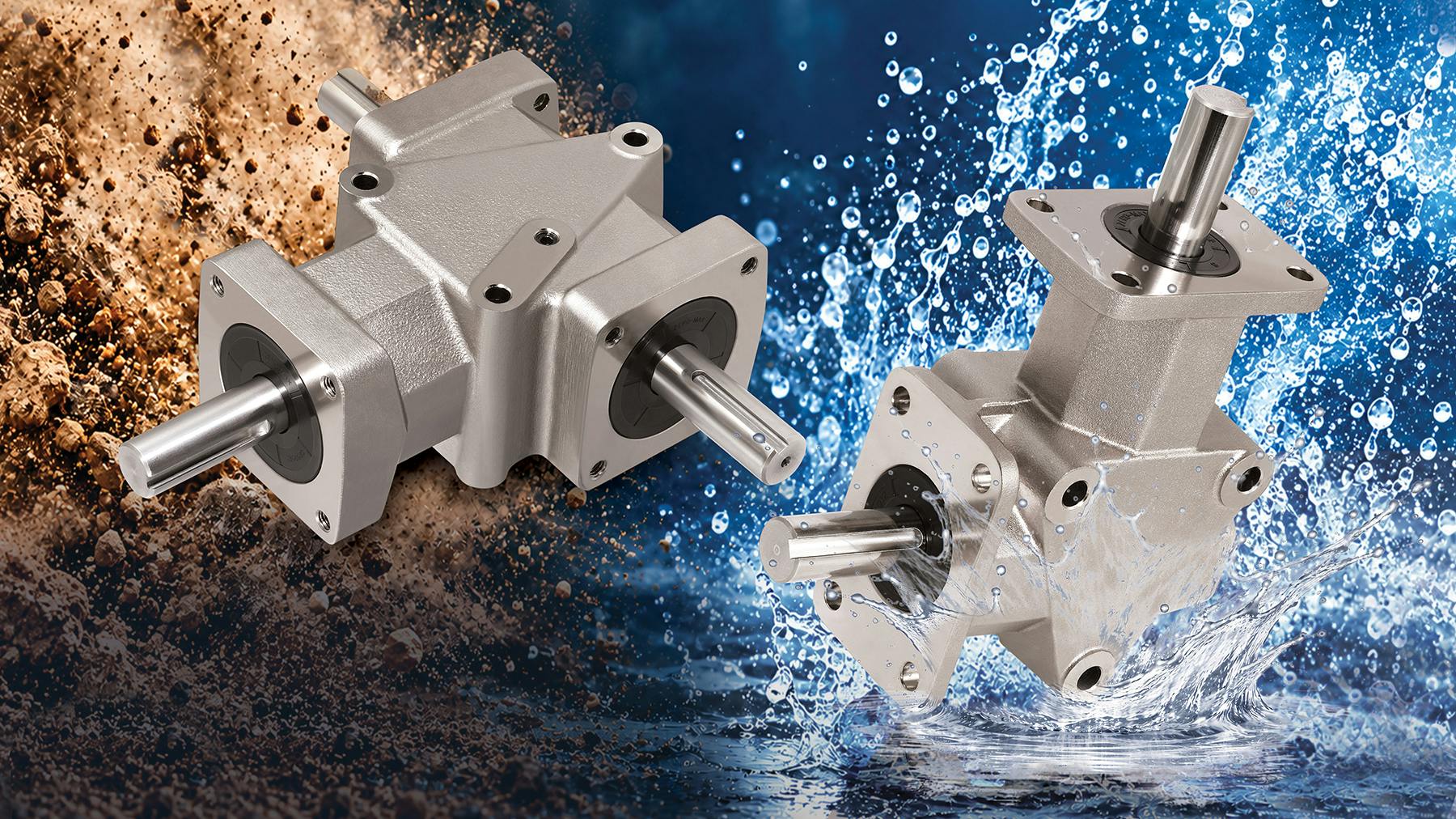 The IP68 rating assures the Crown Gear Drives are dust-tight and protected against water intrusion. Crown Gear Drives with this rating provide an added level of protection for applications that experience water spray and periods of immersion.